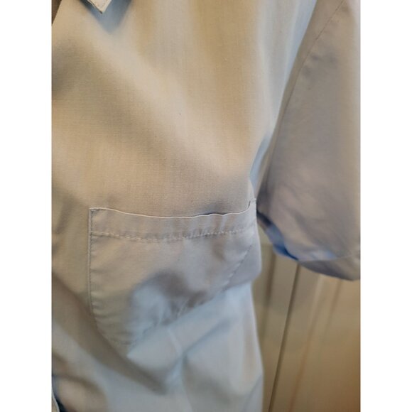 Blue Button Up Shirt Basic Editions XL Cuff Preppy Old Money Classic Coastal - Picture 4 of 6